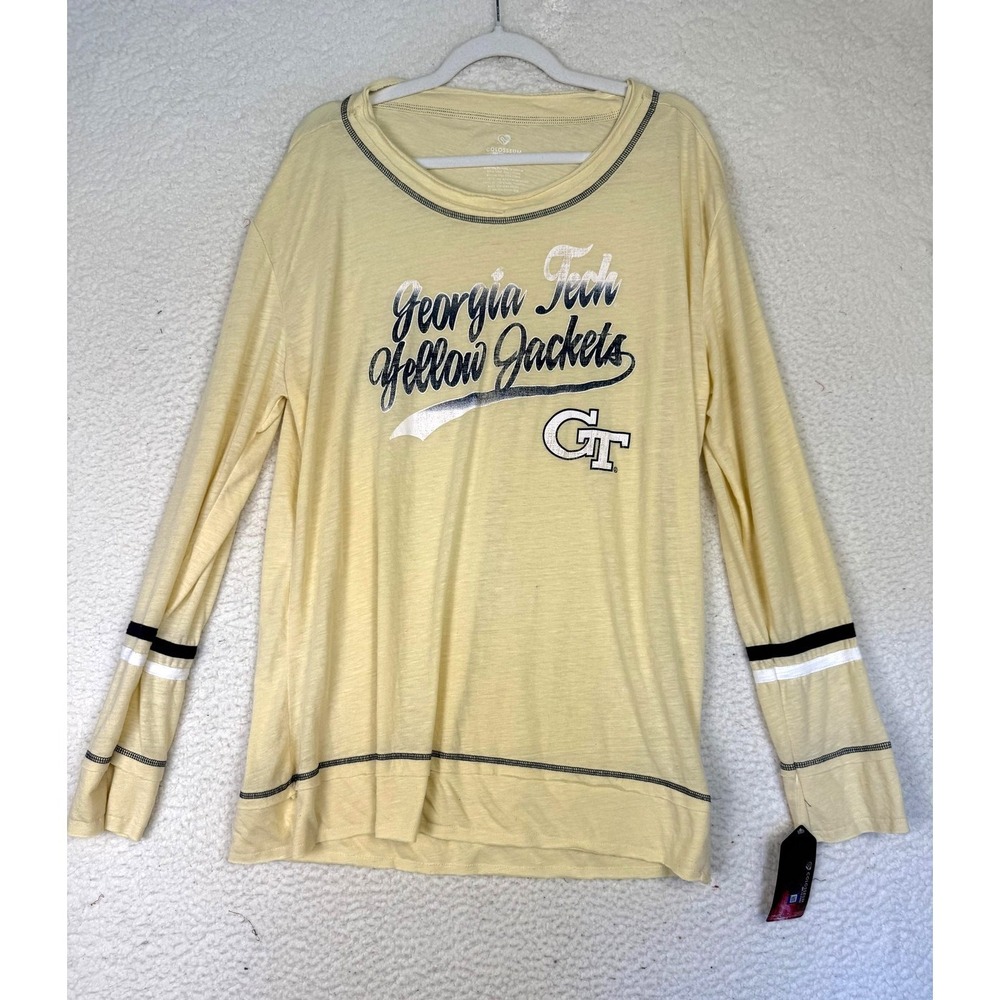 Georgia Tech Yellow Jackets Shirt Womens XXL Yellow Football Colosseum NCAA